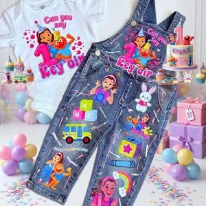 Ms. Rachel - Can You Say? Customized Birthday Overall Outfit