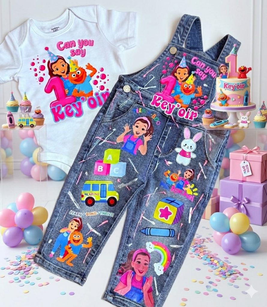 Ms. Rachel - Can You Say? Customized Birthday Overall Outfit