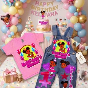 Gracie's Corner Customized Birthday Overall Outfit