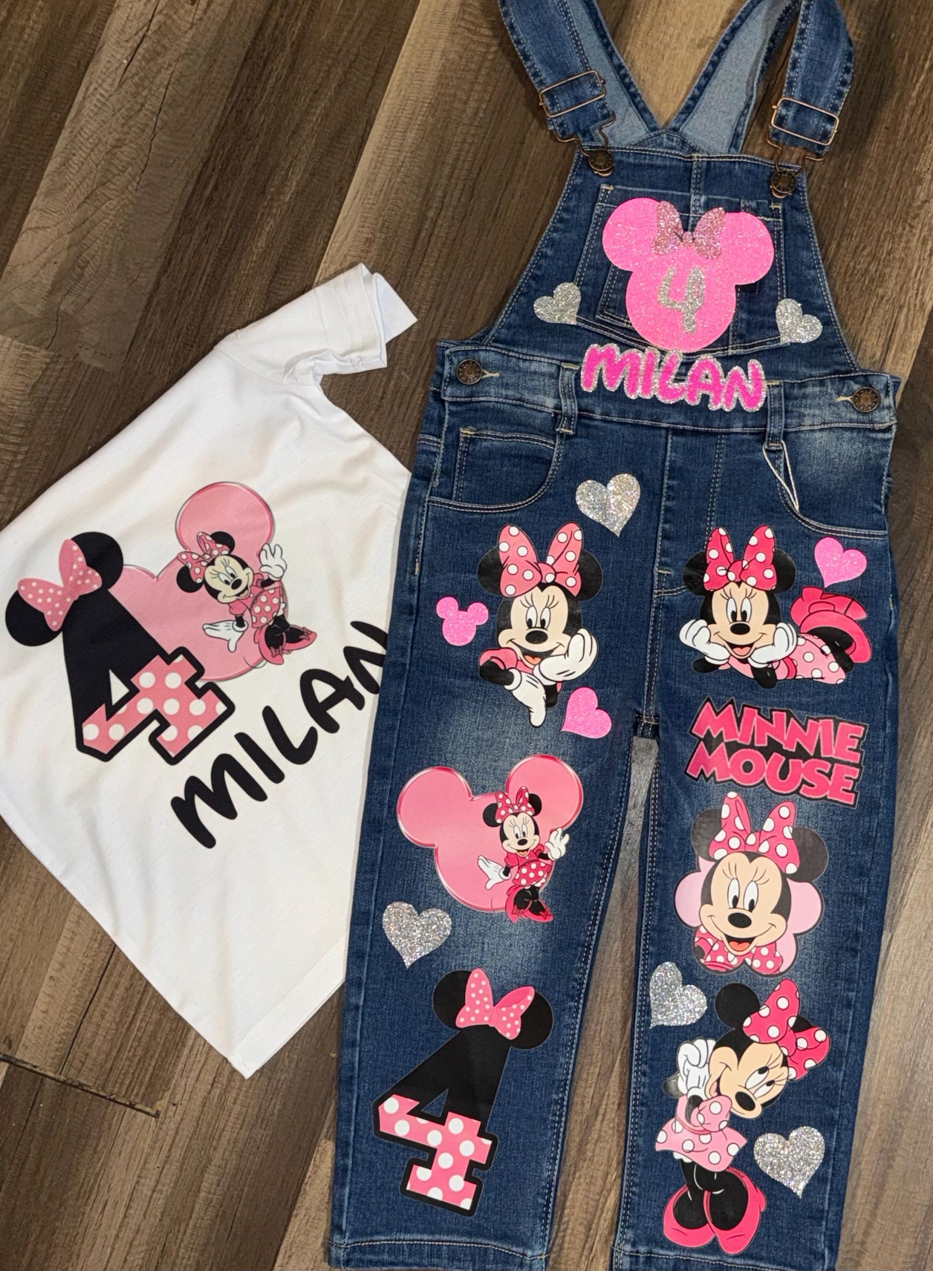 Minnie Mouse Customized Birthday Overall Outfit - Image 5