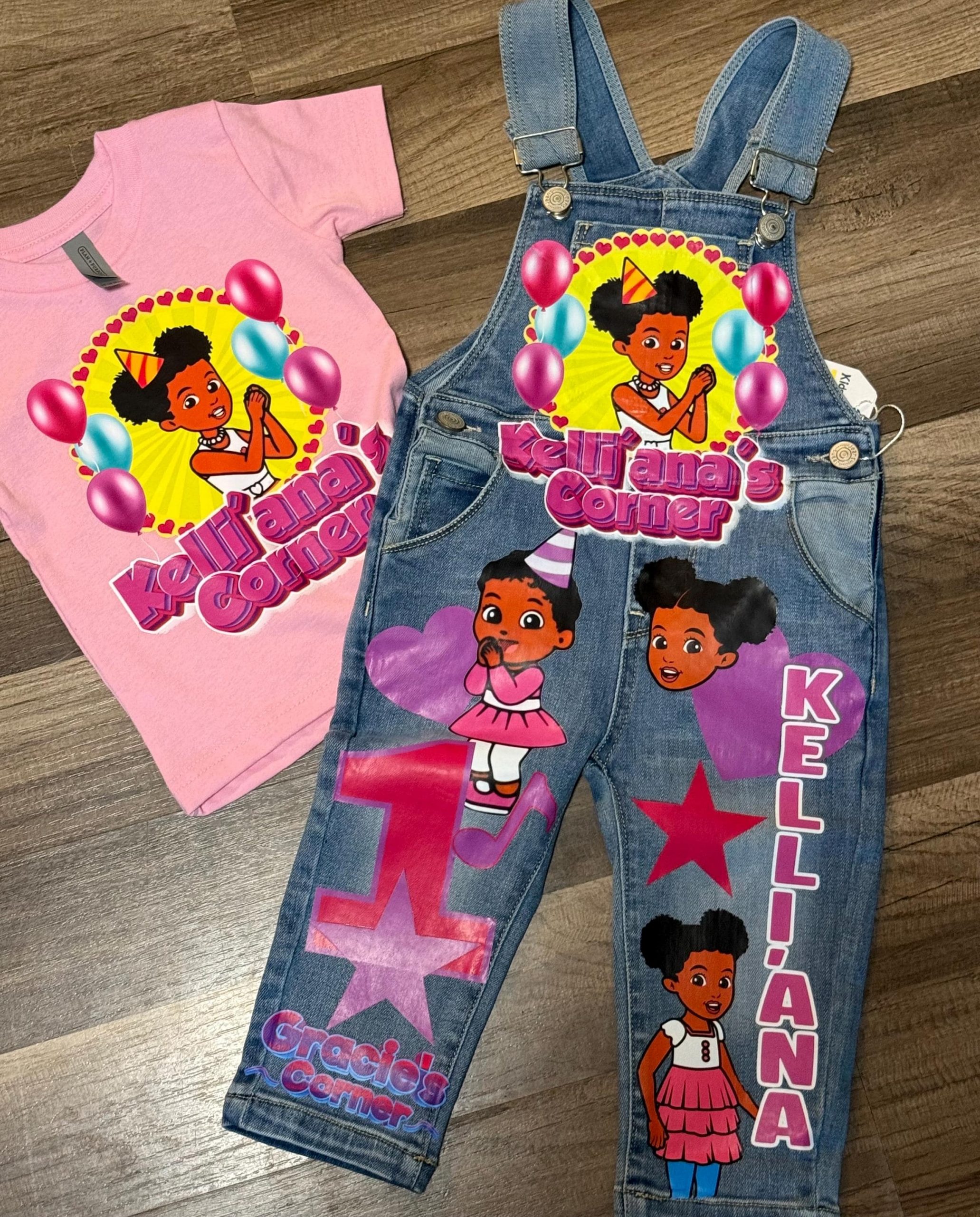 Gracie's Corner Customized Birthday Overall Outfit - Image 5