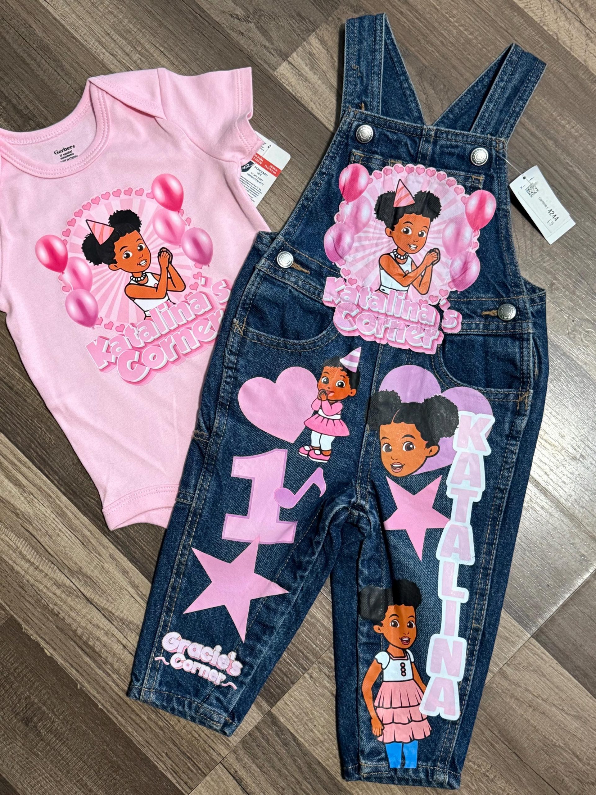 Gracie's Corner Customized Birthday Overall Outfit - Image 4