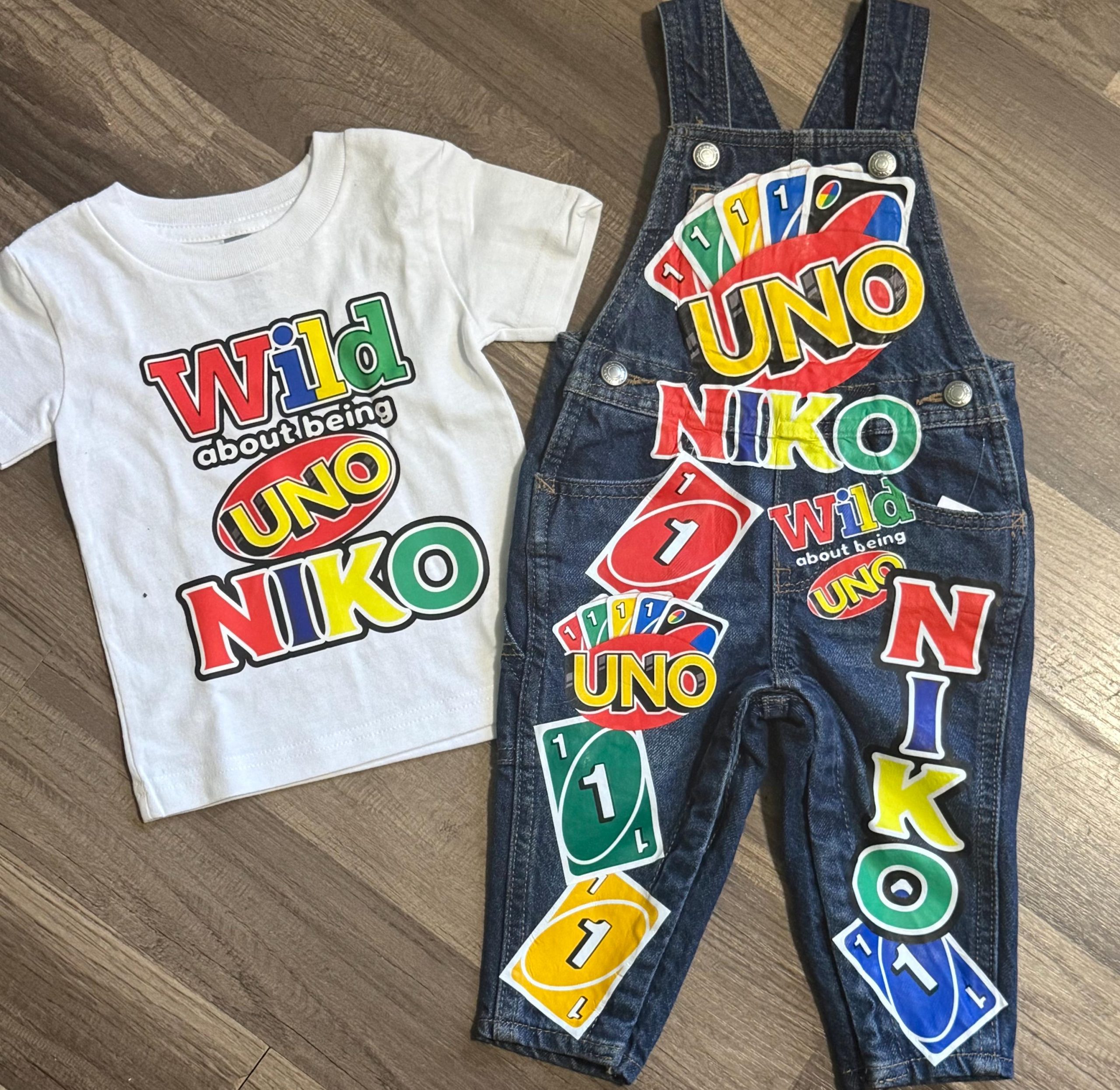 Uno - First Birthday - Customized Birthday Overall Outfit - Image 4