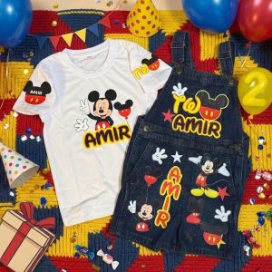 Mickey Mouse Customized Birthday Overall Outfit