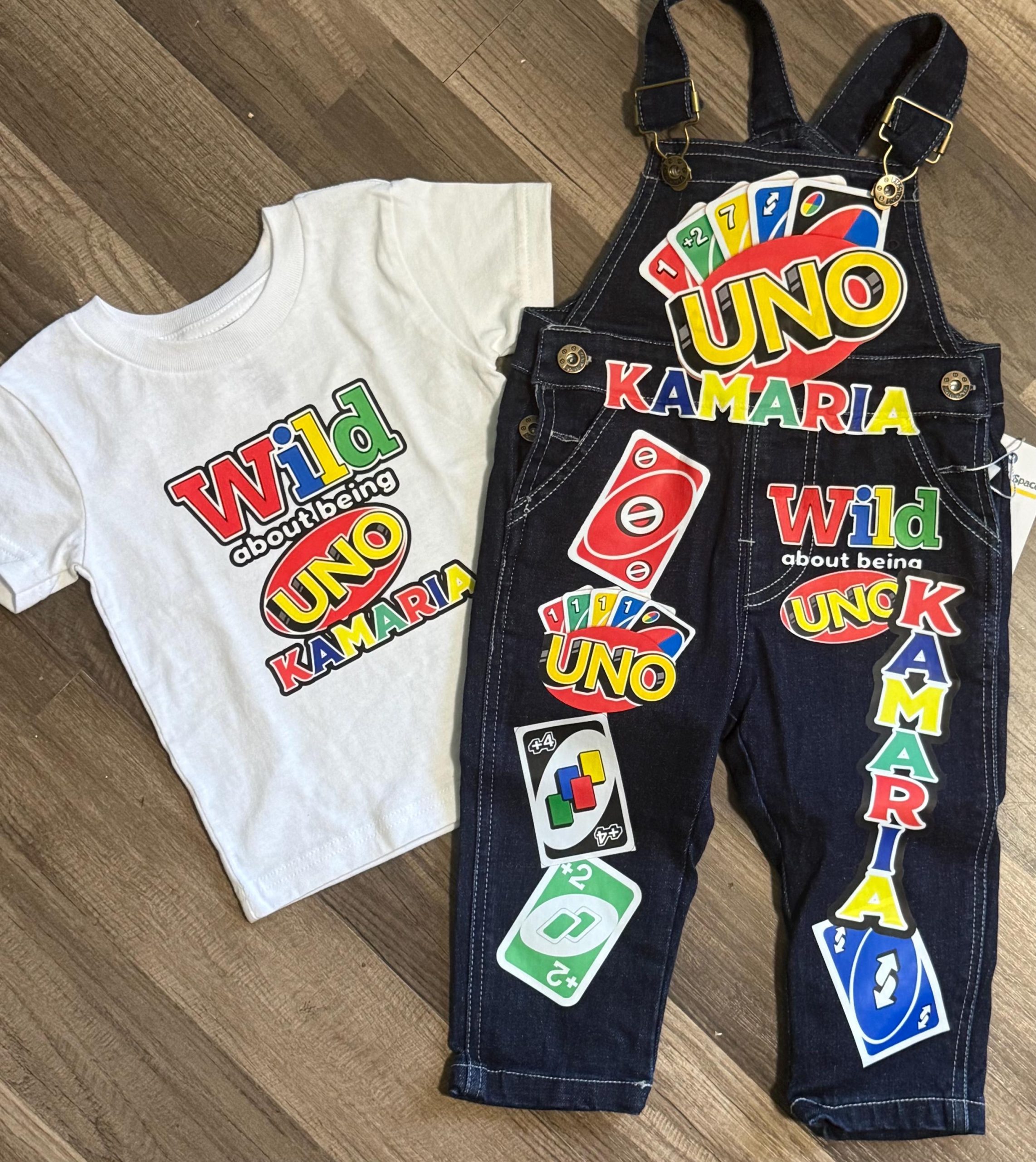 Uno - First Birthday - Customized Birthday Overall Outfit - Image 3