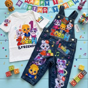 Lucas & Friends Customized Birthday Overall Outfit