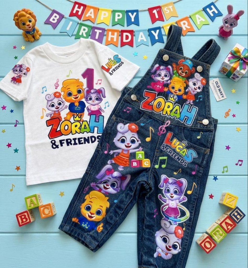 Lucas & Friends Customized Birthday Overall Outfit
