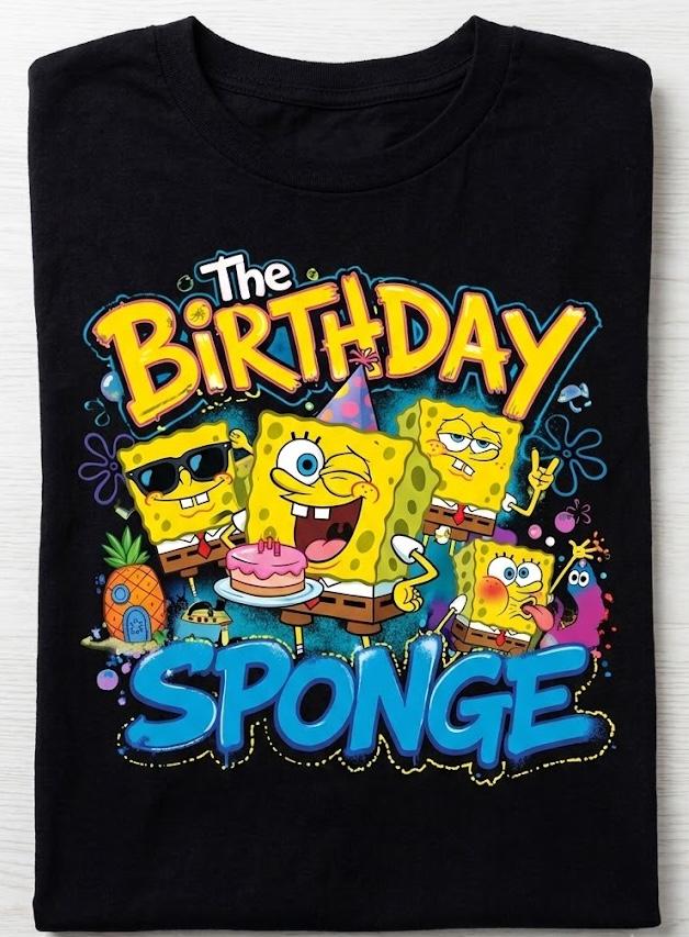 Birthday Sponge - Spongebob Custom Family Matching Set - Birthday Shirts - Image 5