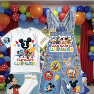 Mickey Mouse Clubhouse Customized Birthday Overall Outfit