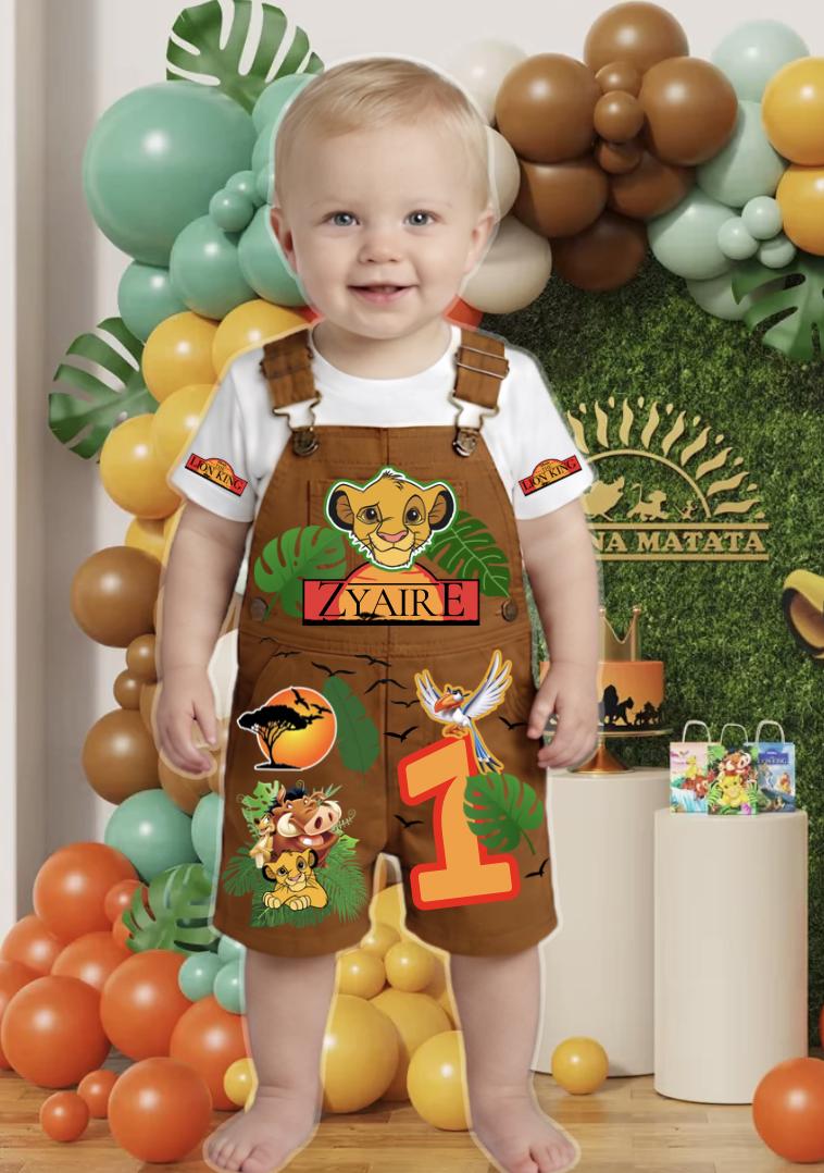 Lion King Customized Birthday Overall Outfit - Image 2
