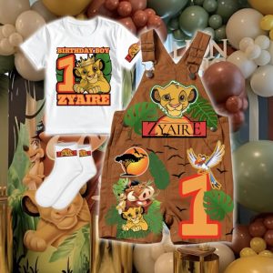 Lion King Customized Birthday Overall Outfit