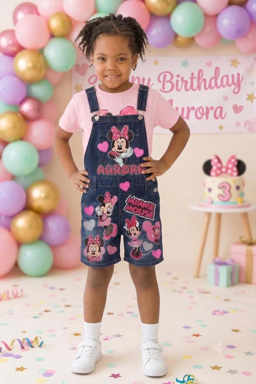 Minnie Mouse Customized Birthday Overall Outfit - Image 2