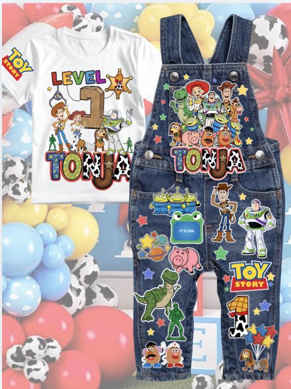 Toy Story Customized Birthday Overall Outfit - Image 3