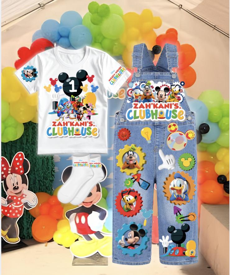 Mickey Mouse Clubhouse Customized Birthday Overall Outfit - Image 3