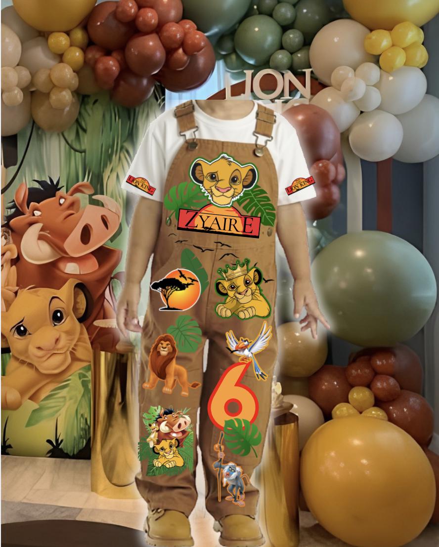 Lion King Customized Birthday Overall Outfit - Image 3