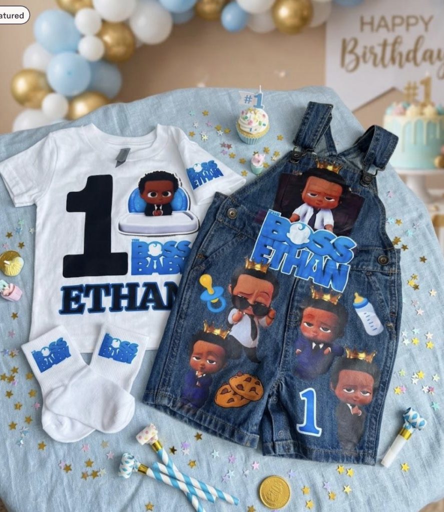 Boss Baby Customized Birthday Overall Outfit