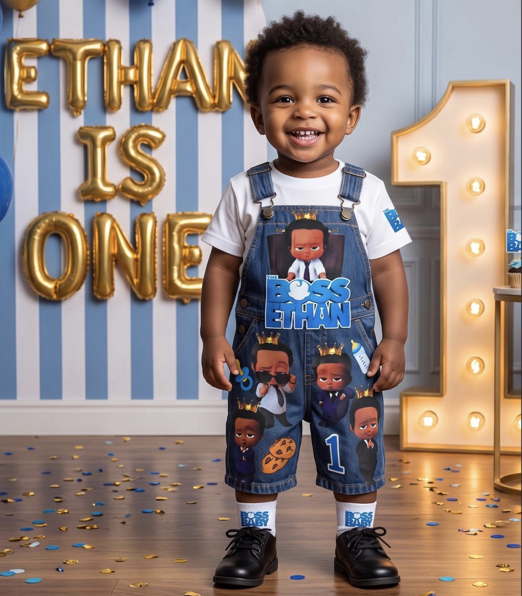 Boss Baby Customized Birthday Overall Outfit - Image 2