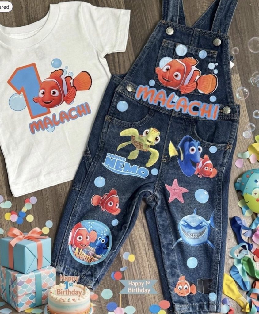 Finding Nemo Customized Birthday Overall Outfit