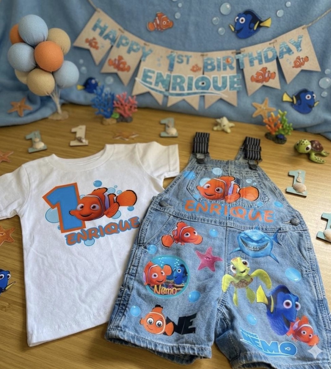 Finding Nemo Customized Birthday Overall Outfit - Image 2