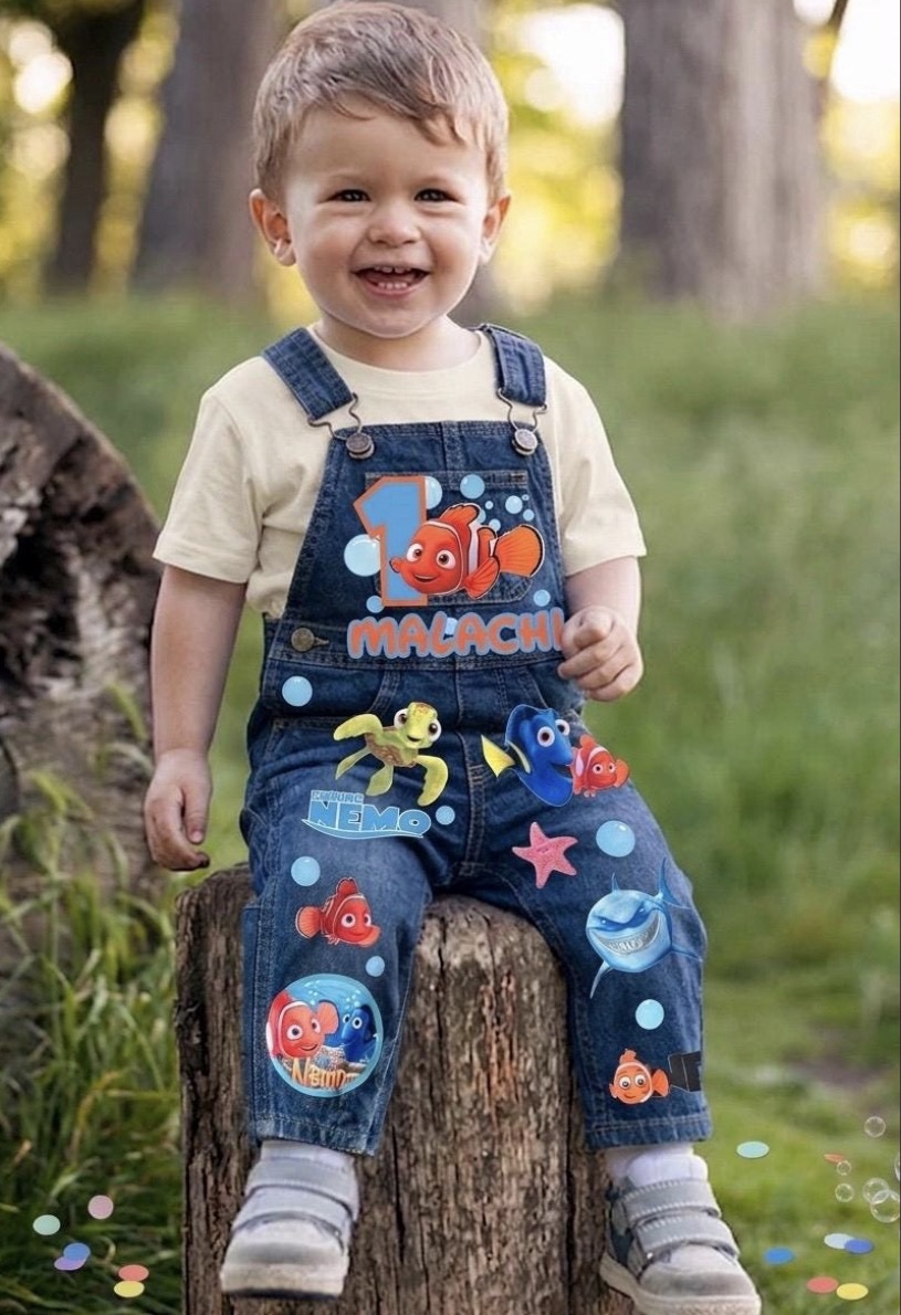 Finding Nemo Customized Birthday Overall Outfit - Image 4