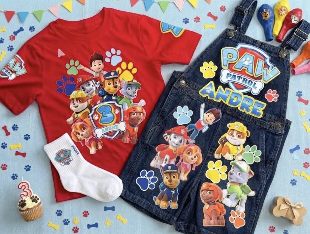 Paw Patrol Customized Birthday Overall Outfit