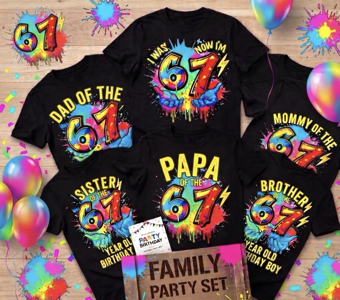 67 Custom Family Matching Set - Birthday Shirts