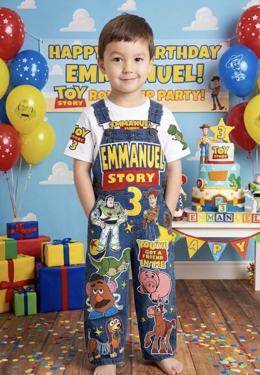 Toy Story Customized Birthday Overall Outfit - Image 2