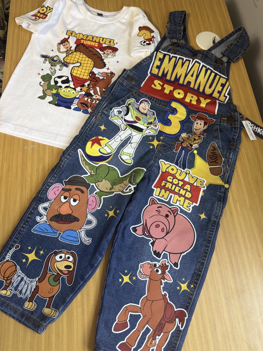 Toy Story Customized Birthday Overall Outfit - Image 3