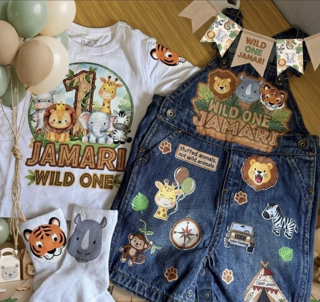 Wild One Customized Birthday Overall Outfit