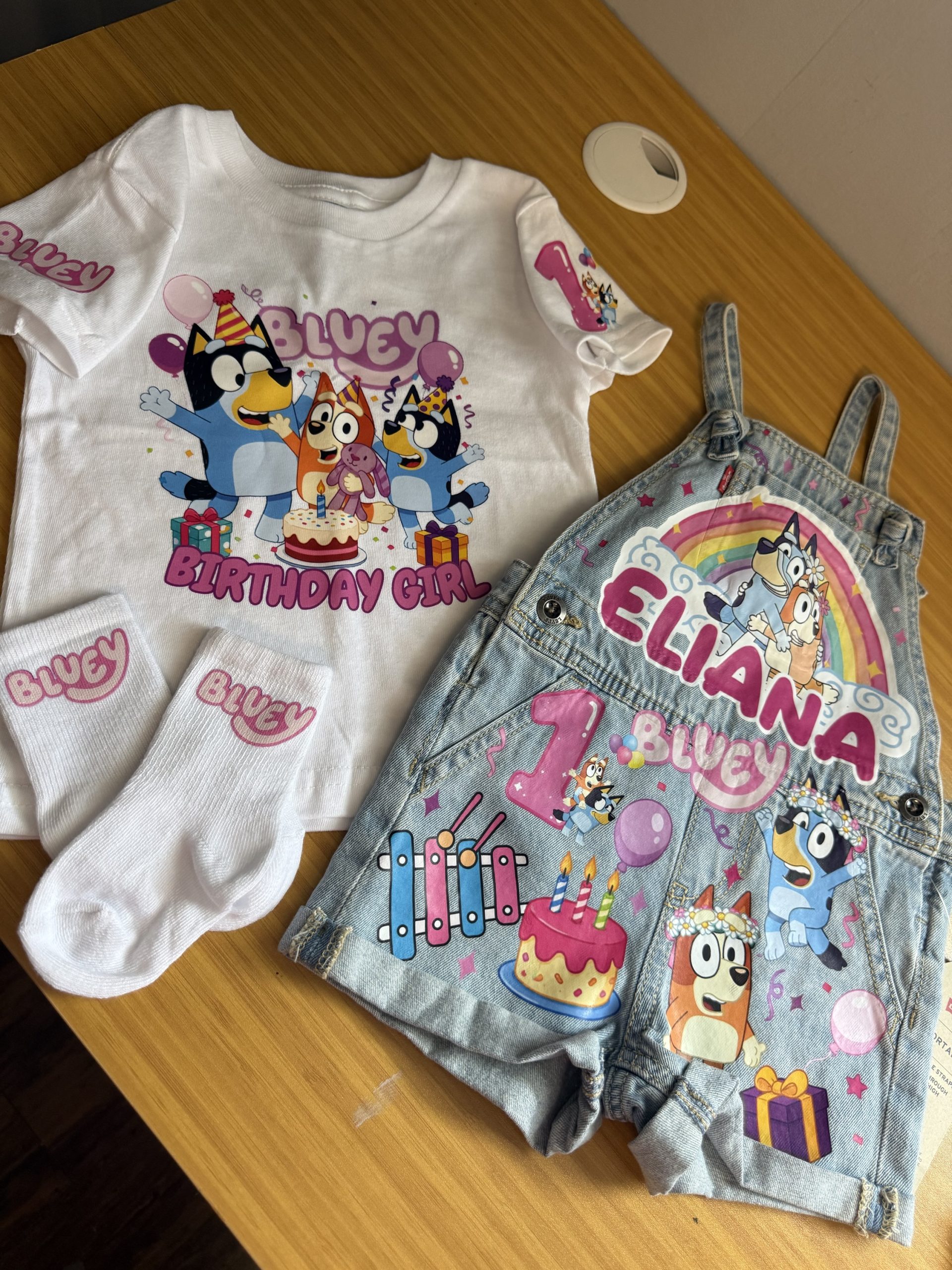 Girl Bluey Customized Birthday Overall Outfit - Image 3