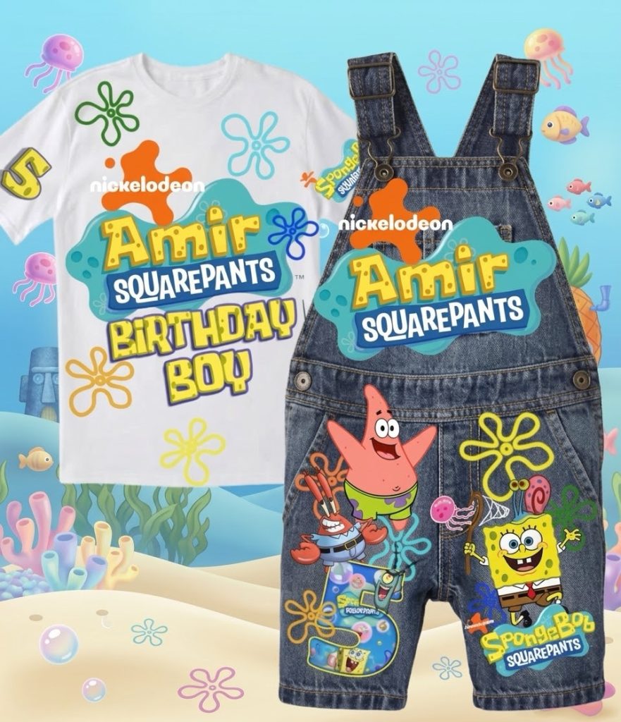 SpongeBob Squarepants Customized Birthday Overall Outfit